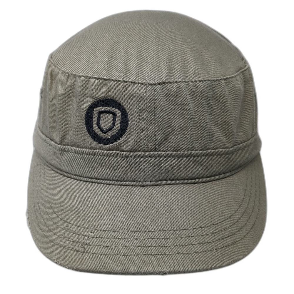 District Army Cap Green One Size Cotton Shield Logo Strapback Adjustable Hat